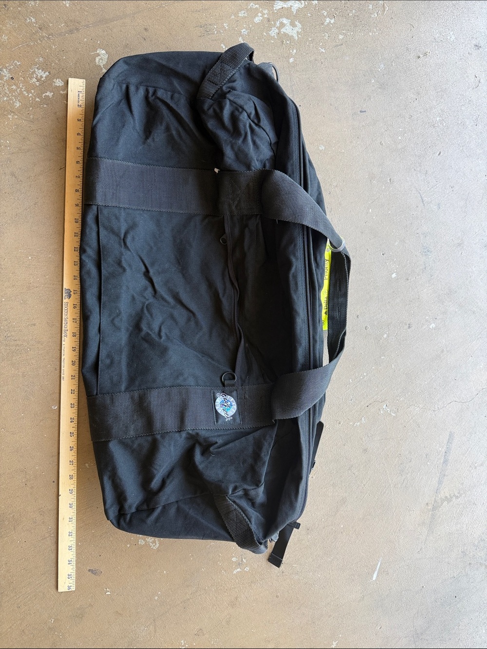 Black Canvas Duffel Bag - Practical Men's Travel Bag